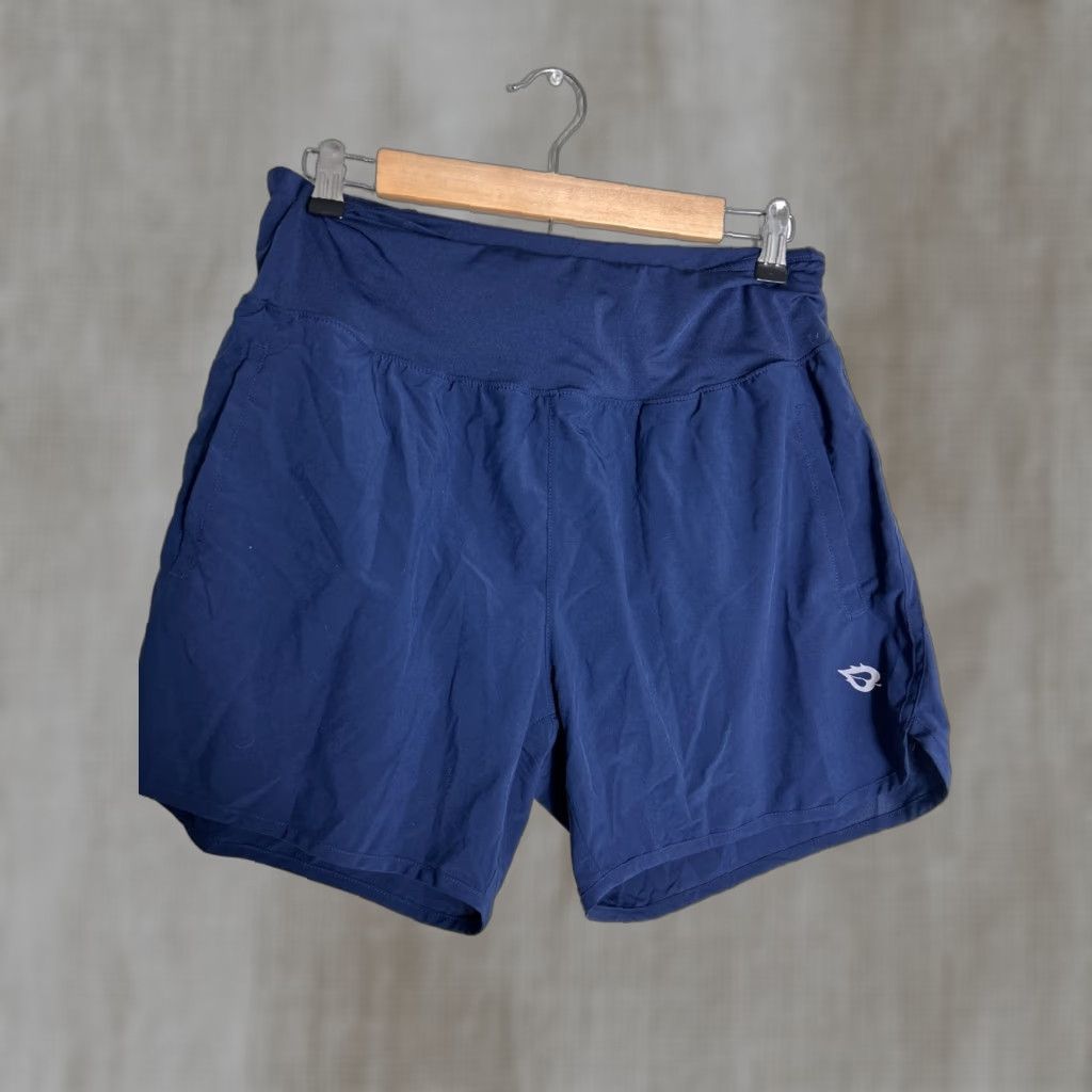 Vintage Baleaf Mens Athletic Shorts Navy Blue Pockets Polyester 32X5 M Regular Size US 31 - 1 Thumbnail