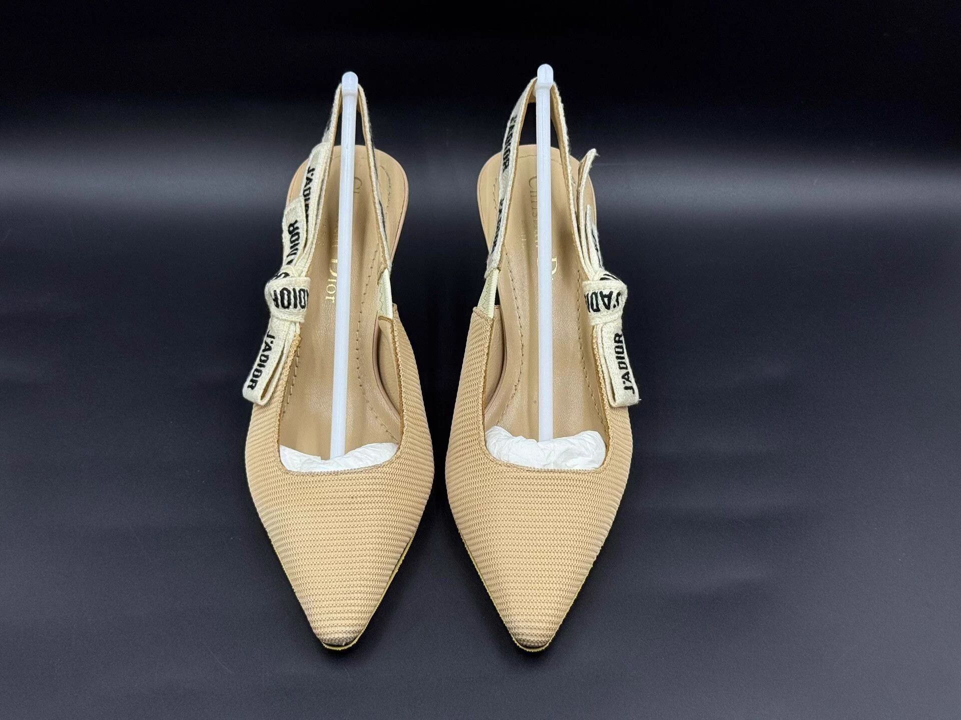 Dior DIOR J'Adior Fabric Slip-on Kitten Heel Nude 6.5cm Size US 4 / IT 34 - 2 Thumbnail