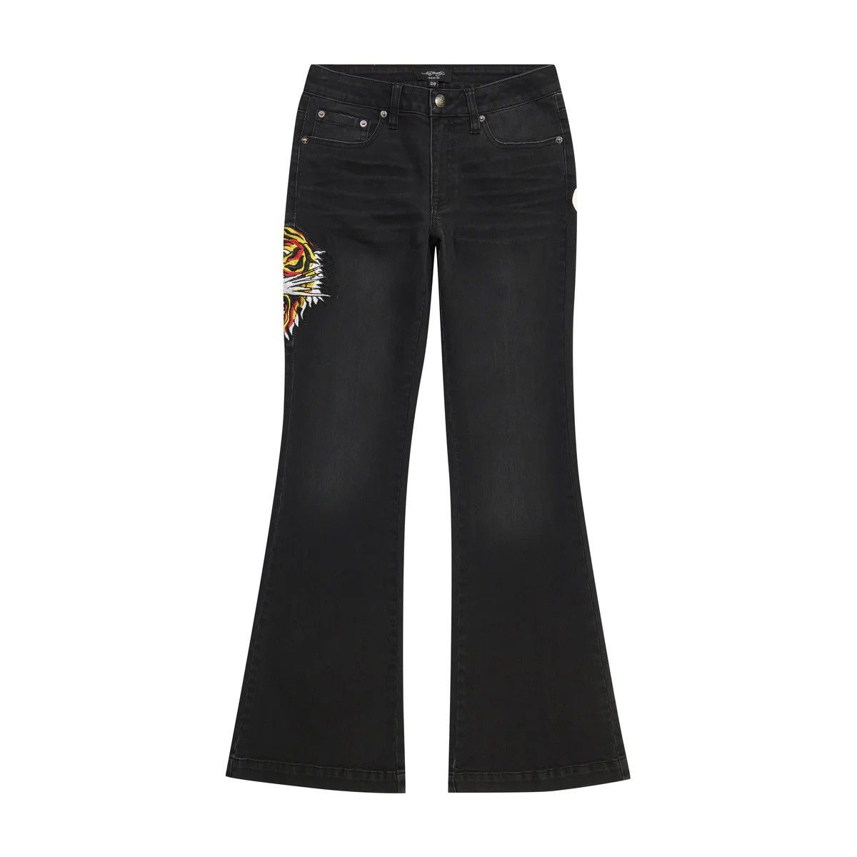 Ed Hardy Ed Hardy Tiger Head Slim Flare Jeans Size 28" / US 6 / IT 42 - 2 Thumbnail