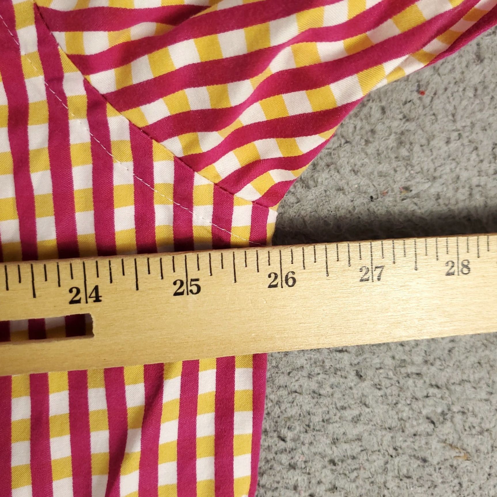 BUGATCHI Bugatchi Uomo Shirt Mens 2XL Red Yellow Check Classic Fit Button Up Long Sleeve Size US XXL / EU 58 / 5 - 5 Thumbnail
