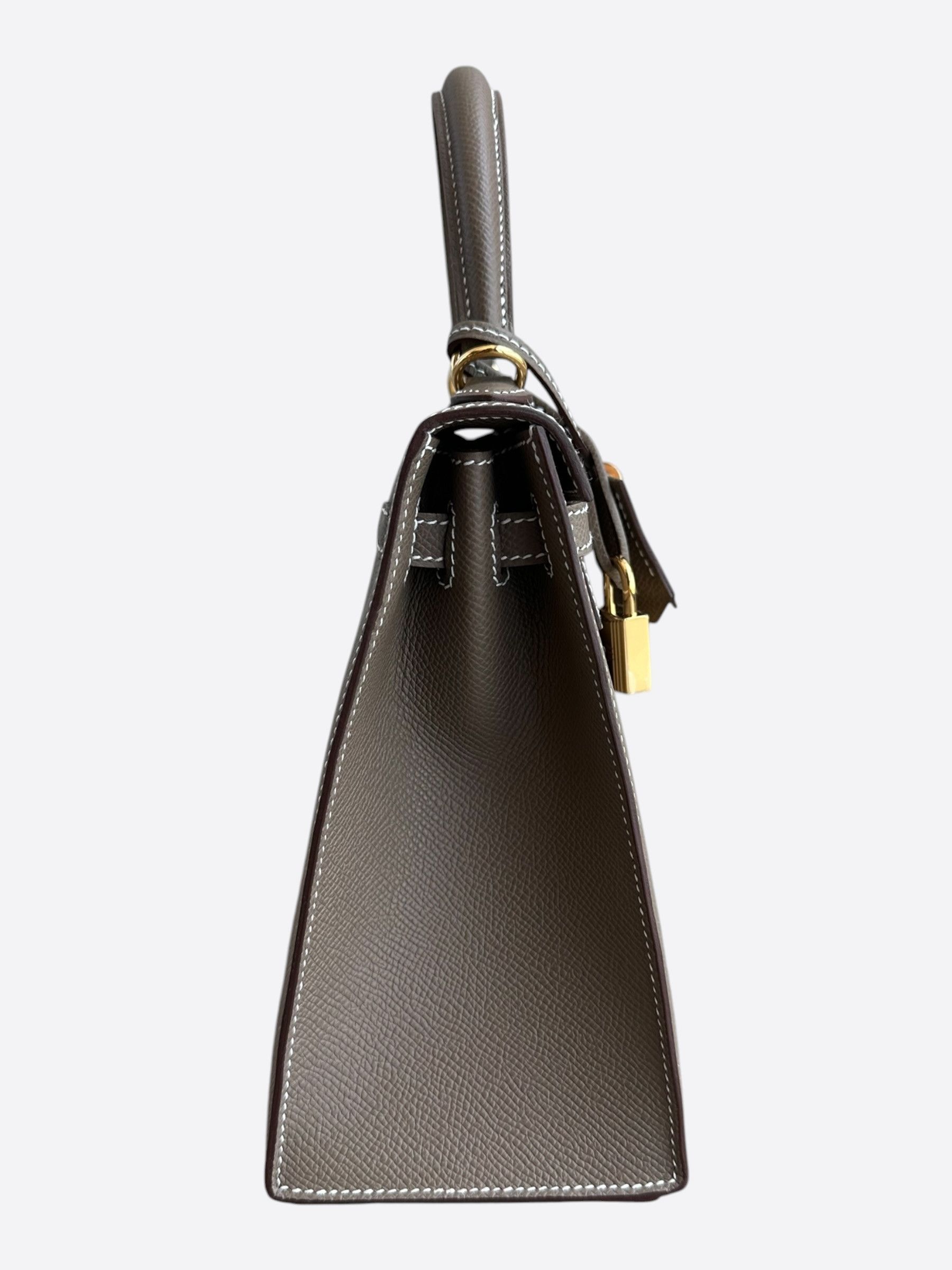Hermes Hermes Etoupe Epsom Sellier & Gold Hardware Kelly 25 Size ONE SIZE - 2 Thumbnail