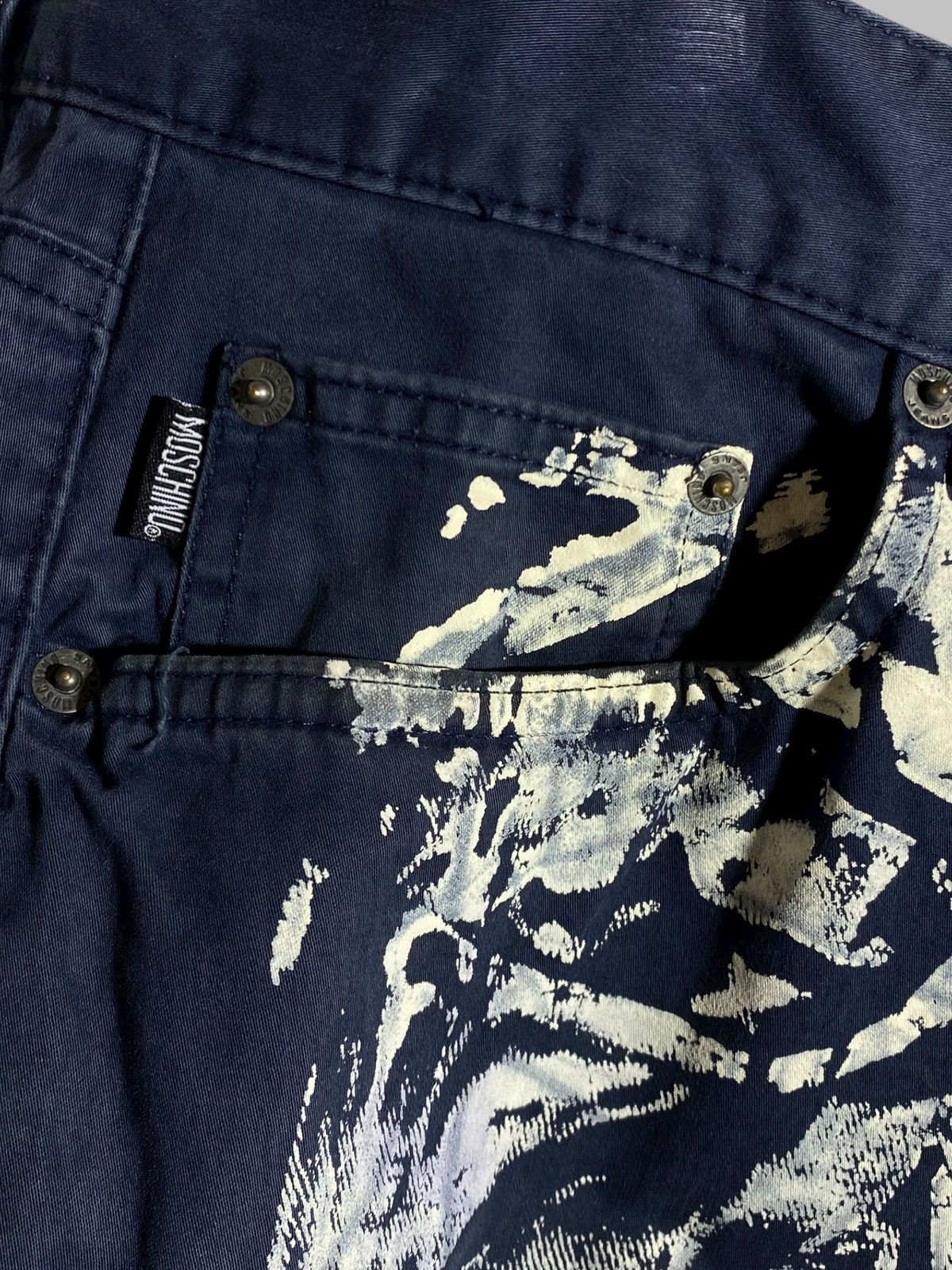 Moschino Moschino Jeans Graffiti Painted Rick Owens Style Avant Garde Size US 34 / EU 50 - 11 Thumbnail