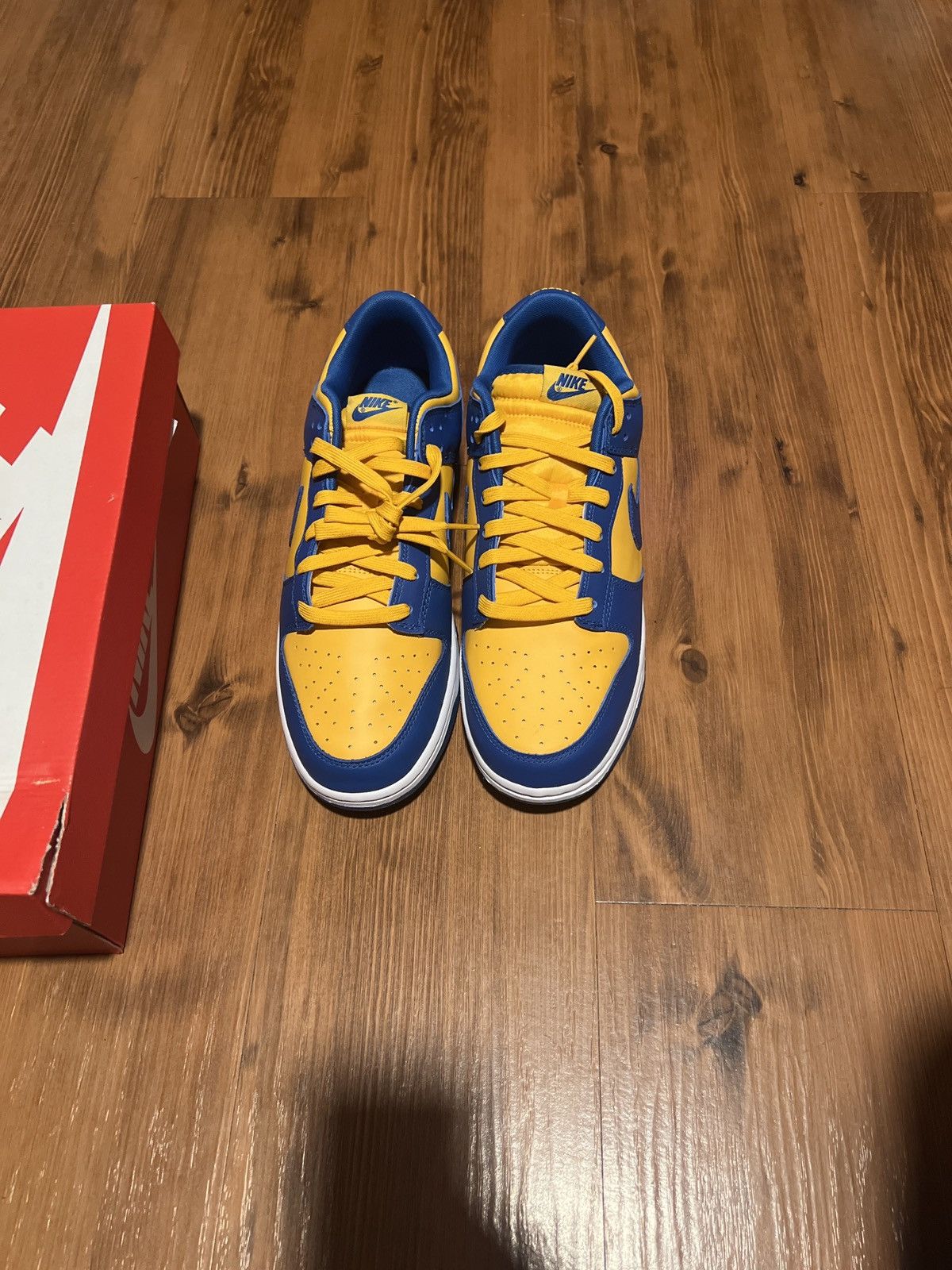 image of Ucla Nike Low Dunk Shoes in Yellow, Men's (Size 13)