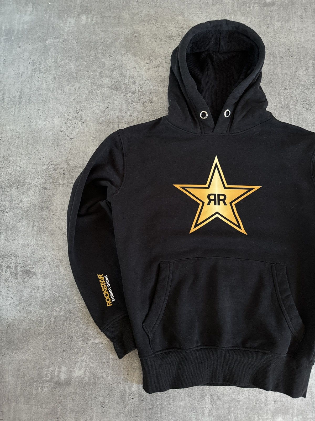 Japanese Brand × Rockstar Games × Vintage Rockstar Energy Black Hoodie Boxy fit Rap Skate Y2K Logo Size US S / EU 44-46 / 1 - 2 Thumbnail