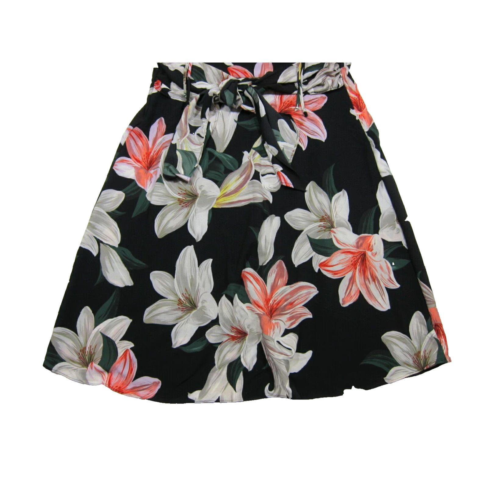 Vintage NWT Robbie Bee Signature Black Pink White Floral Drop Waist Sun Dress Women 12 Size XL / US 12-14 / IT 48-50 - 6 Thumbnail