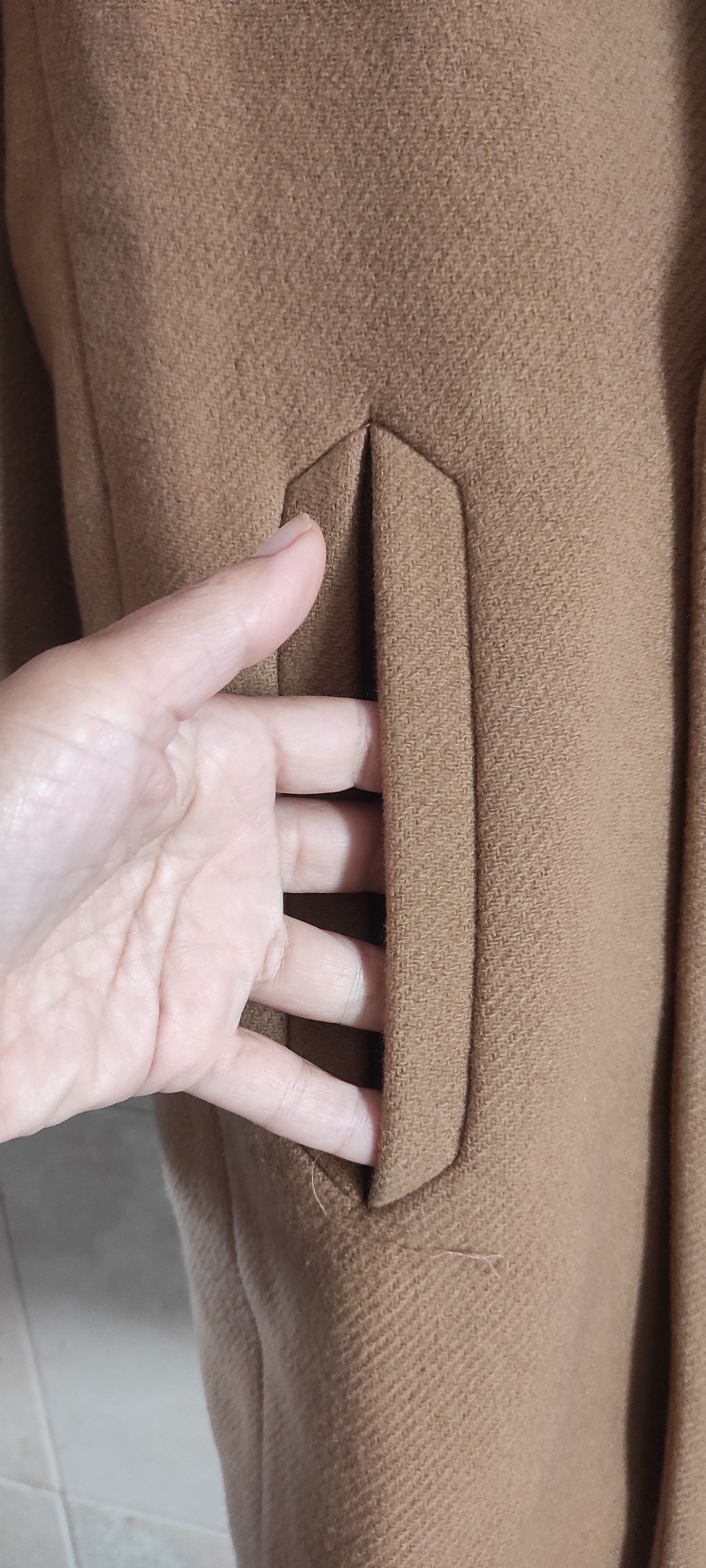 Massimo Dutti Massimo Dutti Mid Long Wool-Blend Coat in Camel Size L / US 10 / IT 46 - 6 Thumbnail
