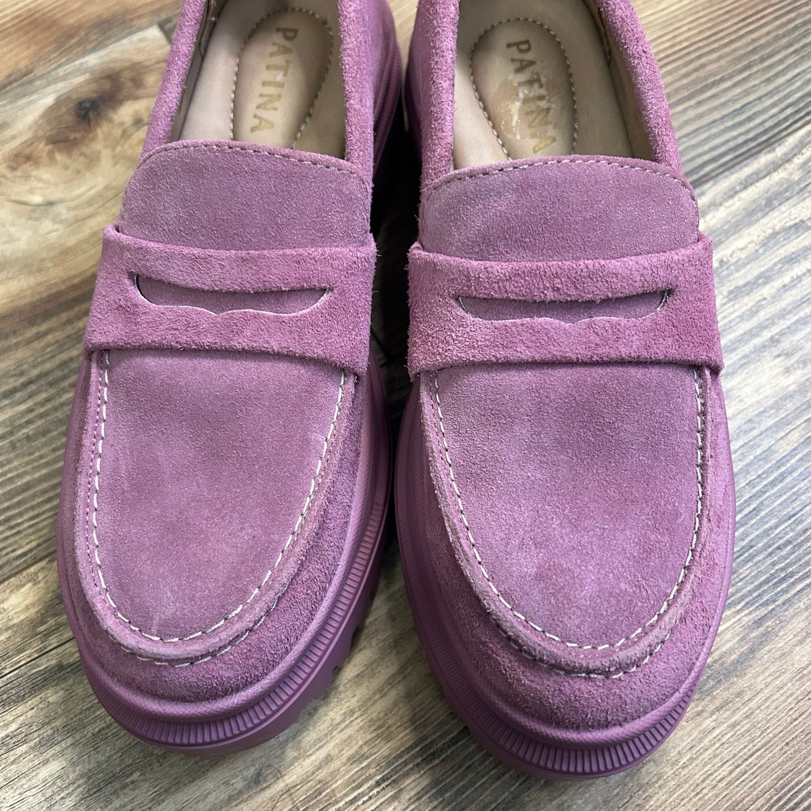 Portland Leather Portland Leather Patina Zoe Chunky Loafers Shoes Pink 6 Size US 6 / IT 36 - 3 Thumbnail