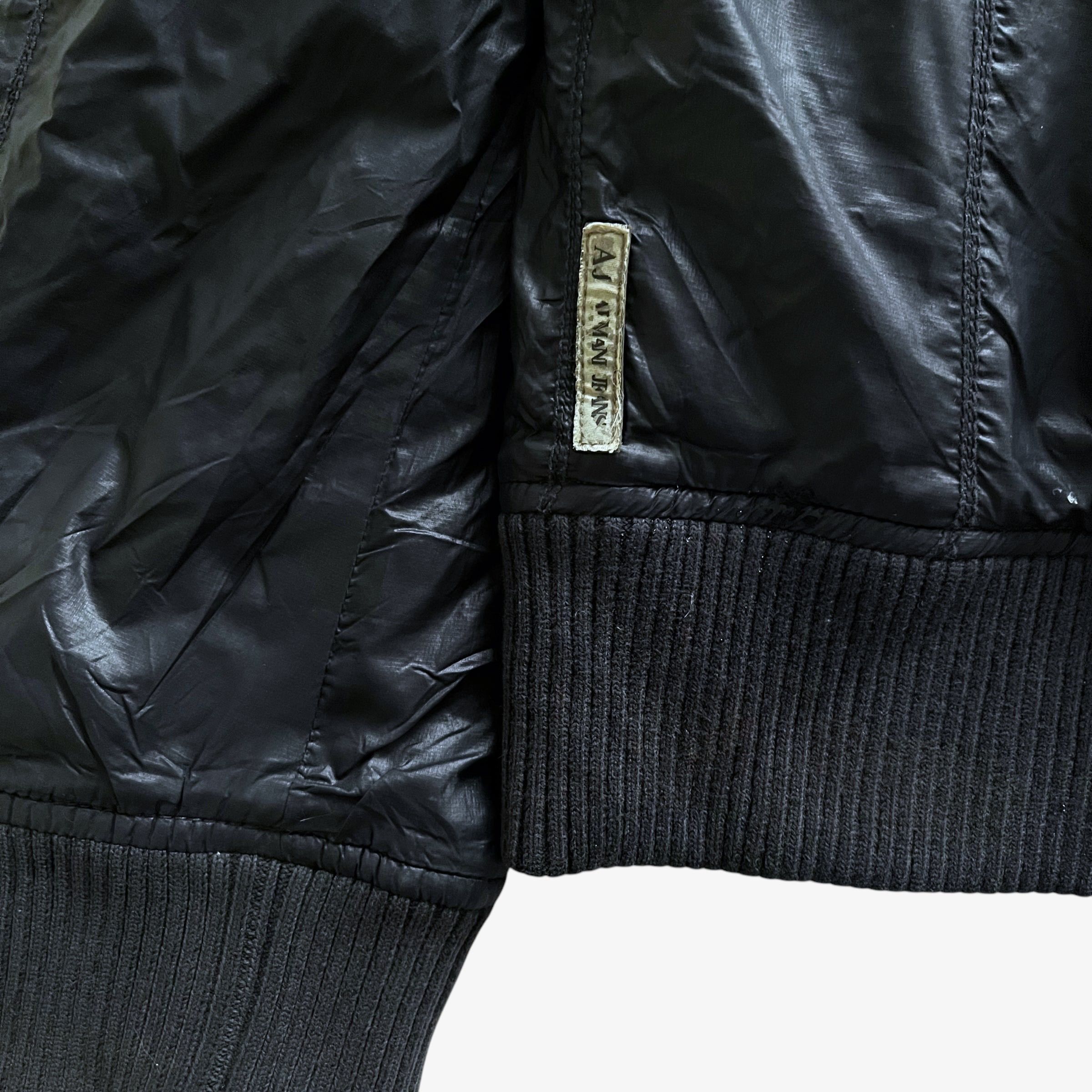 Armani Vintage Y2K Men's Armani Jeans Navy Hooded Jacket Size US L / EU 52-54 / 3 - 5 Thumbnail