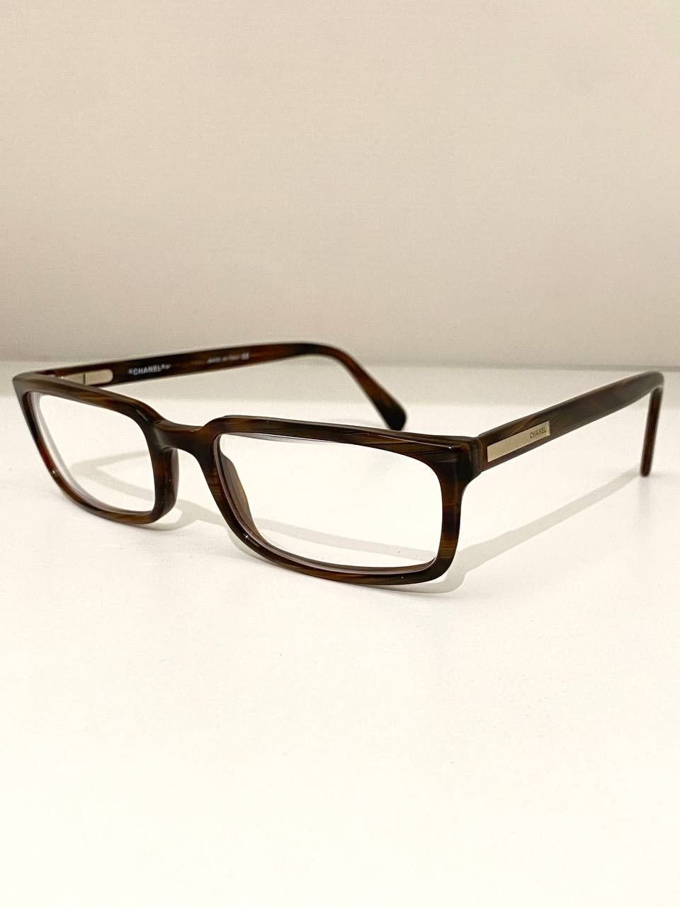 Chanel Chanel CC Logo Square Rectangular Brown Eyeglasses Vintage Size ONE SIZE - 5 Thumbnail