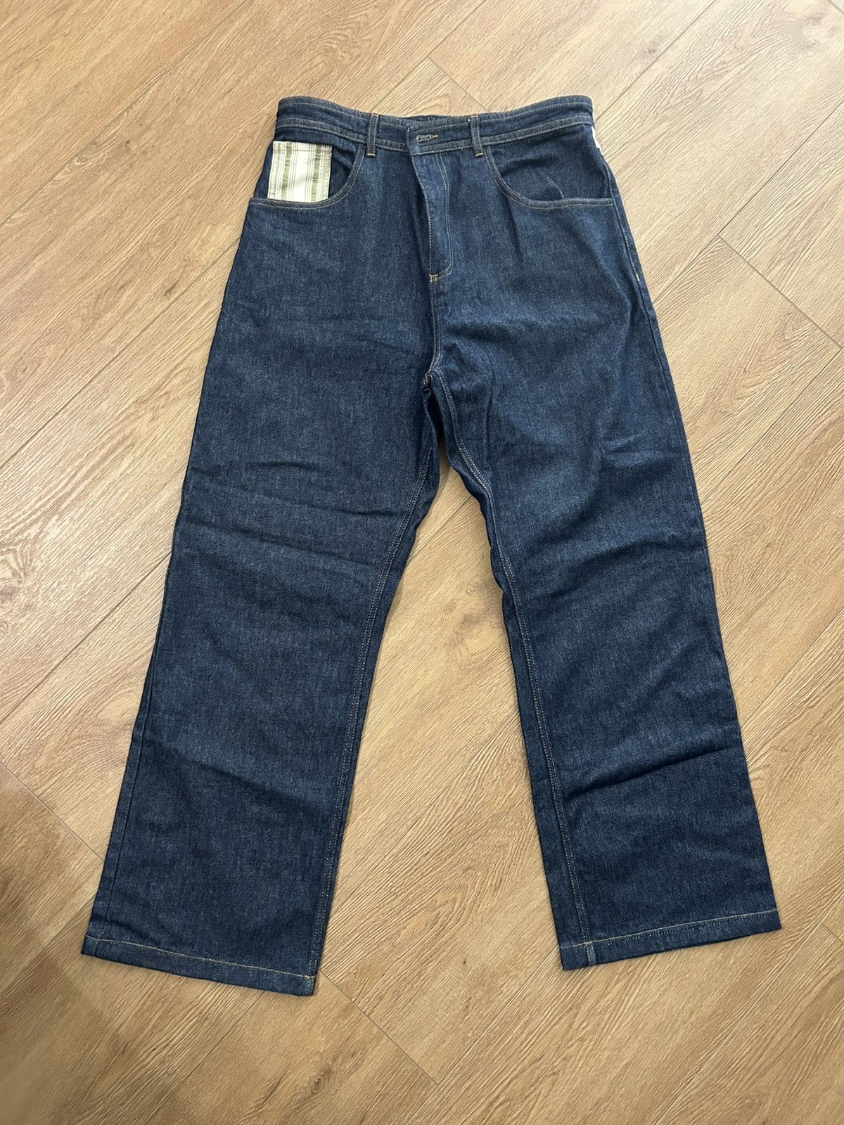 Wales Bonner Wales Bonner - Wide-leg patch jeans Size US 34 / EU 50 - 1 Thumbnail