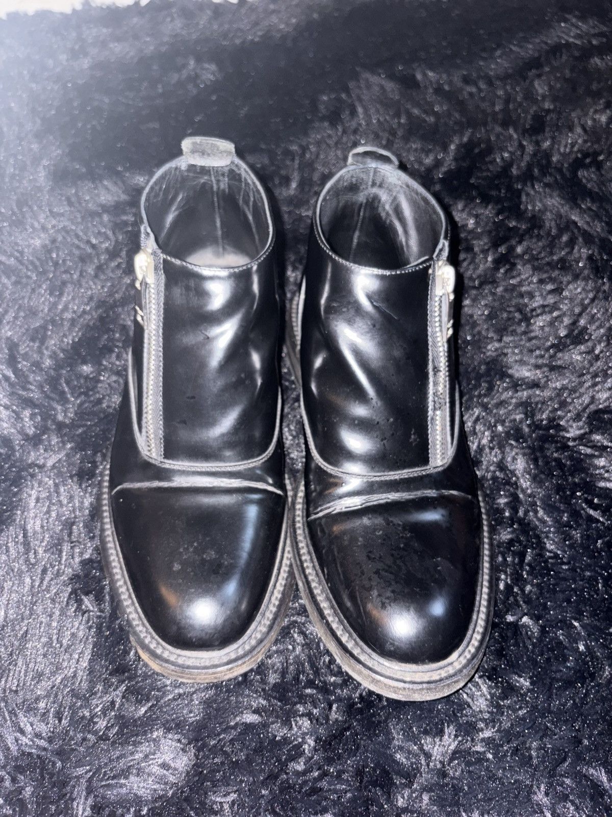 Yves Saint Laurent Saint Laurent Paris Black Leather Side Zip Ankle Boots Size US 7 / EU 40 - 7 Thumbnail