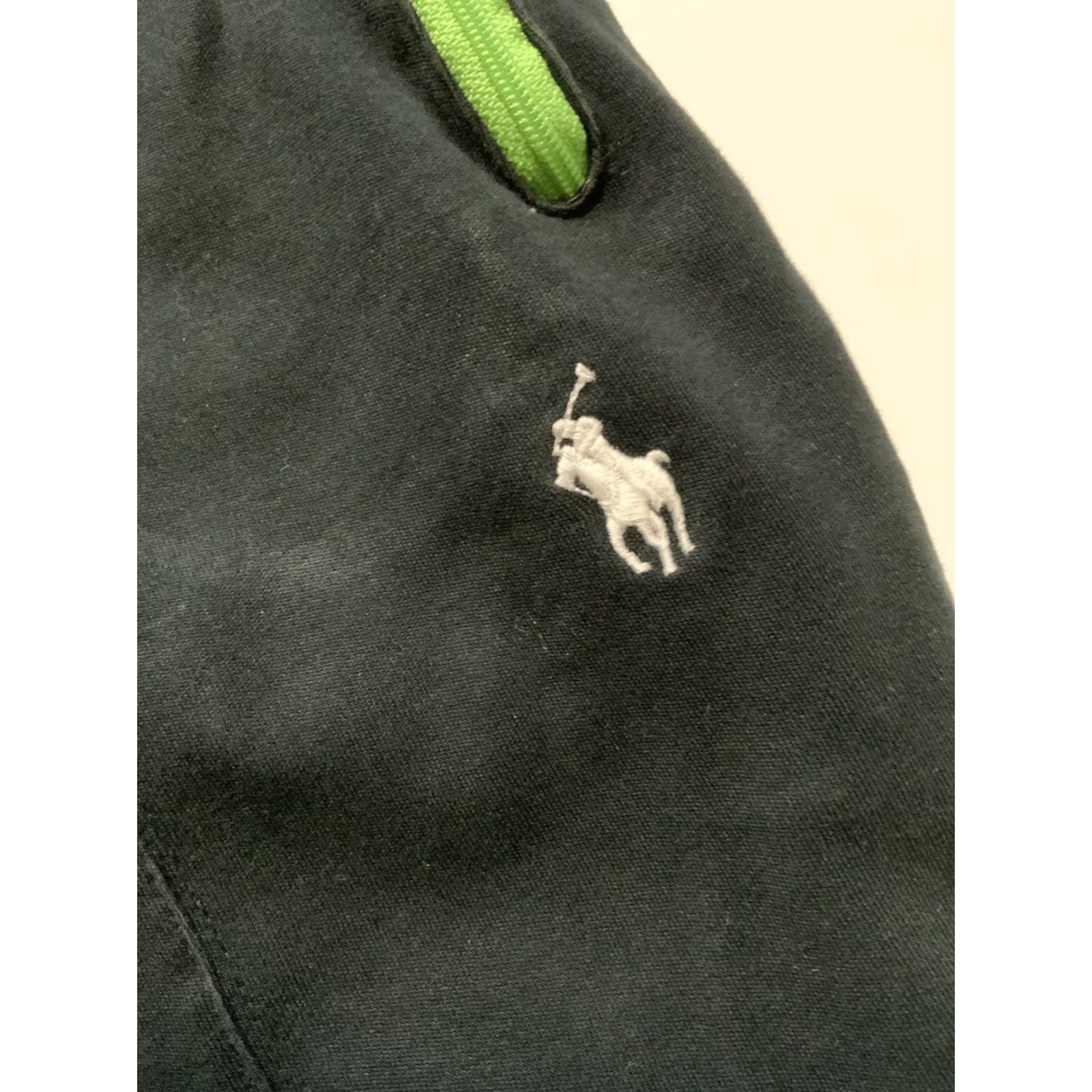 Ralph Lauren VINTAGE Polo Ralph Lauren Pony Player Logo Black Lime Green Pleat Track Sweatpants Sz.S Mens Size US S / EU 44-46 / 1 - 6 Thumbnail