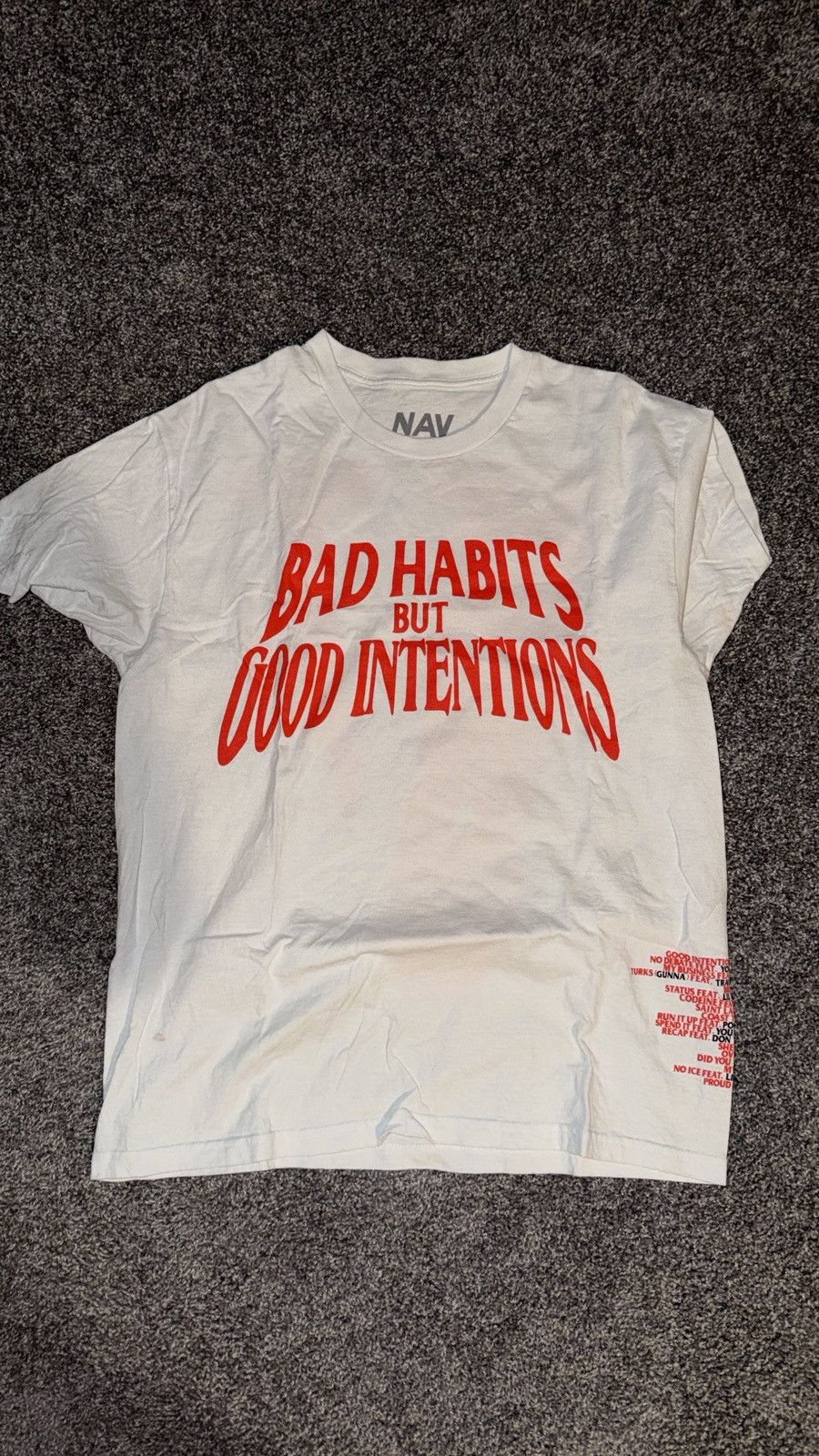 Vlone Vlone Bad Habits tee Size US XL / EU 56 / 4 - 1 Thumbnail