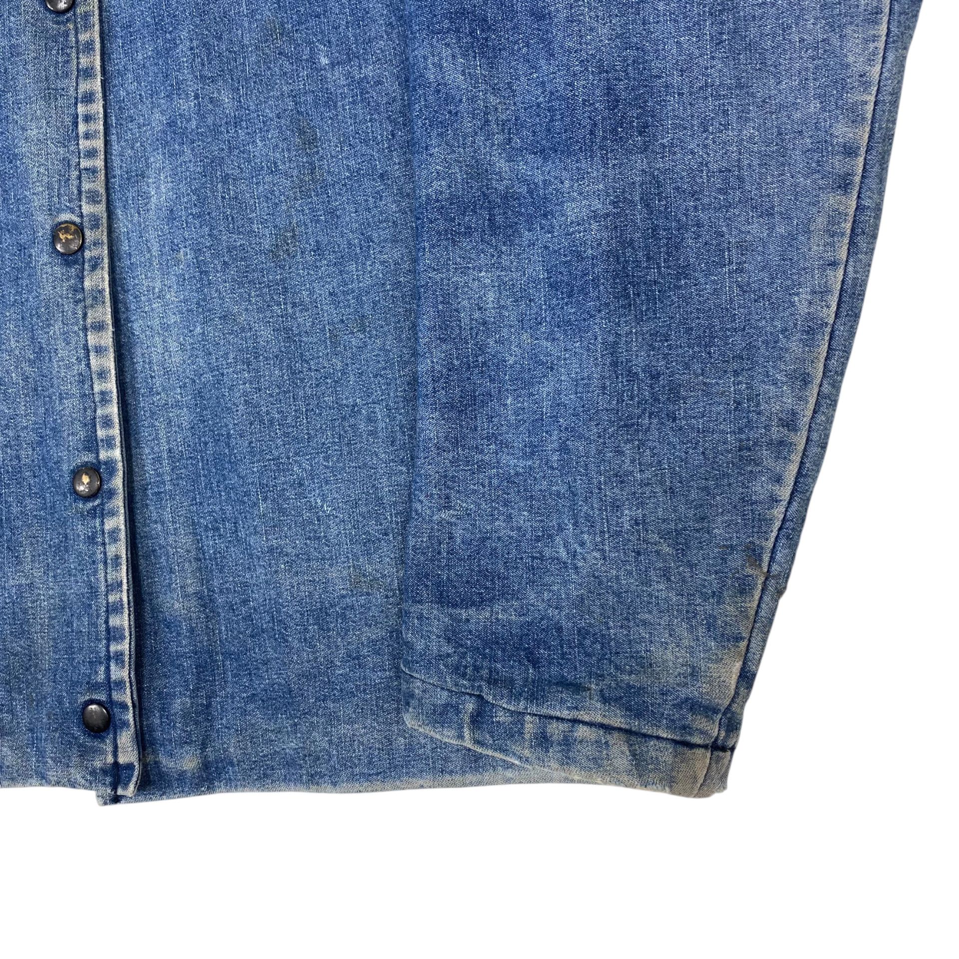 Vintage RARE💥60s USA UNKNOWN WORKER BLANKET DENIM JACKET Size US M / EU 48-50 / 2 - 7 Thumbnail