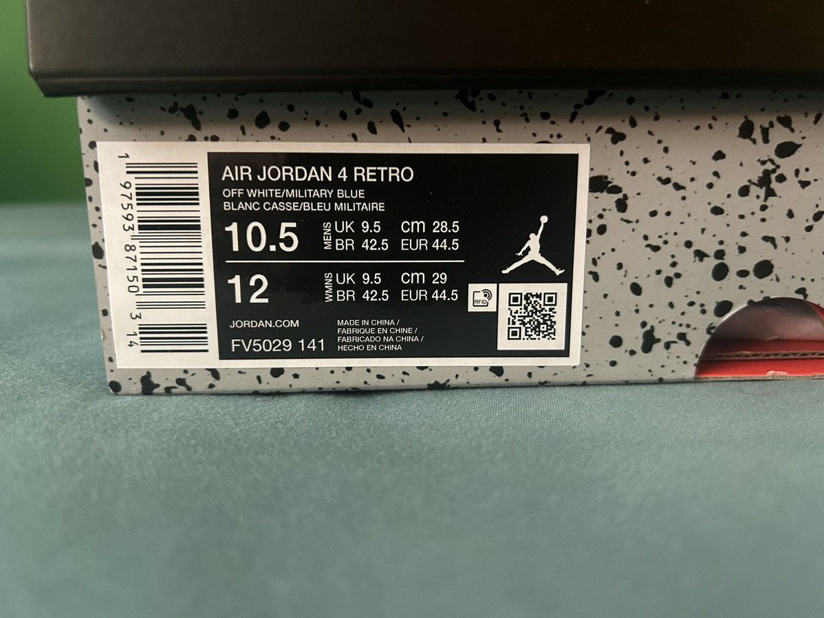 Jordan Brand Nike Air Jordan 4 Military Blue 2024 Size US 10.5 / EU 43-44 - 8 Thumbnail