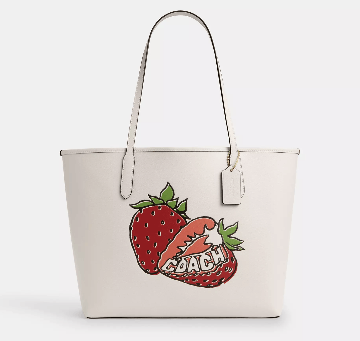 Coach City Tote Bag With Strawberry Graphic CAL64 Size ONE SIZE - 6 Thumbnail