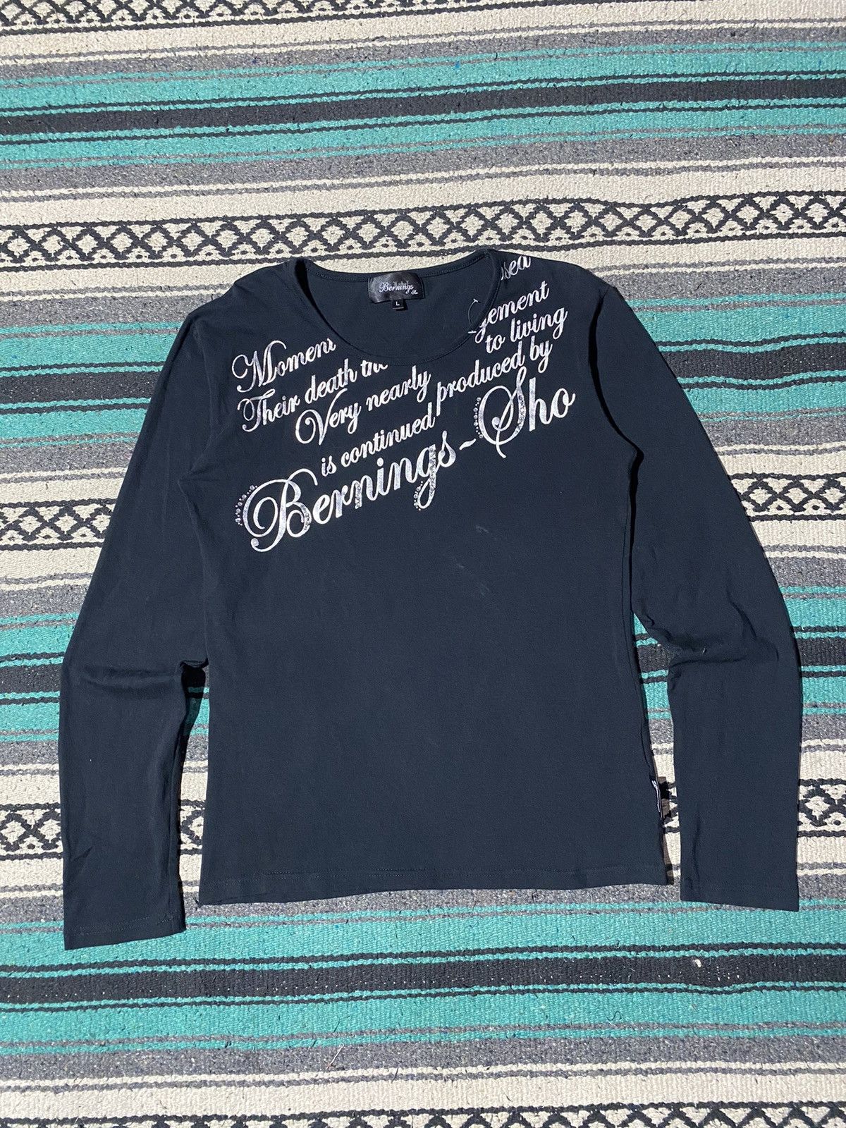 If Six Was Nine 2000s Berning Sho - Poem Longsleeve Size US S / EU 44-46 / 1 - 1 Thumbnail