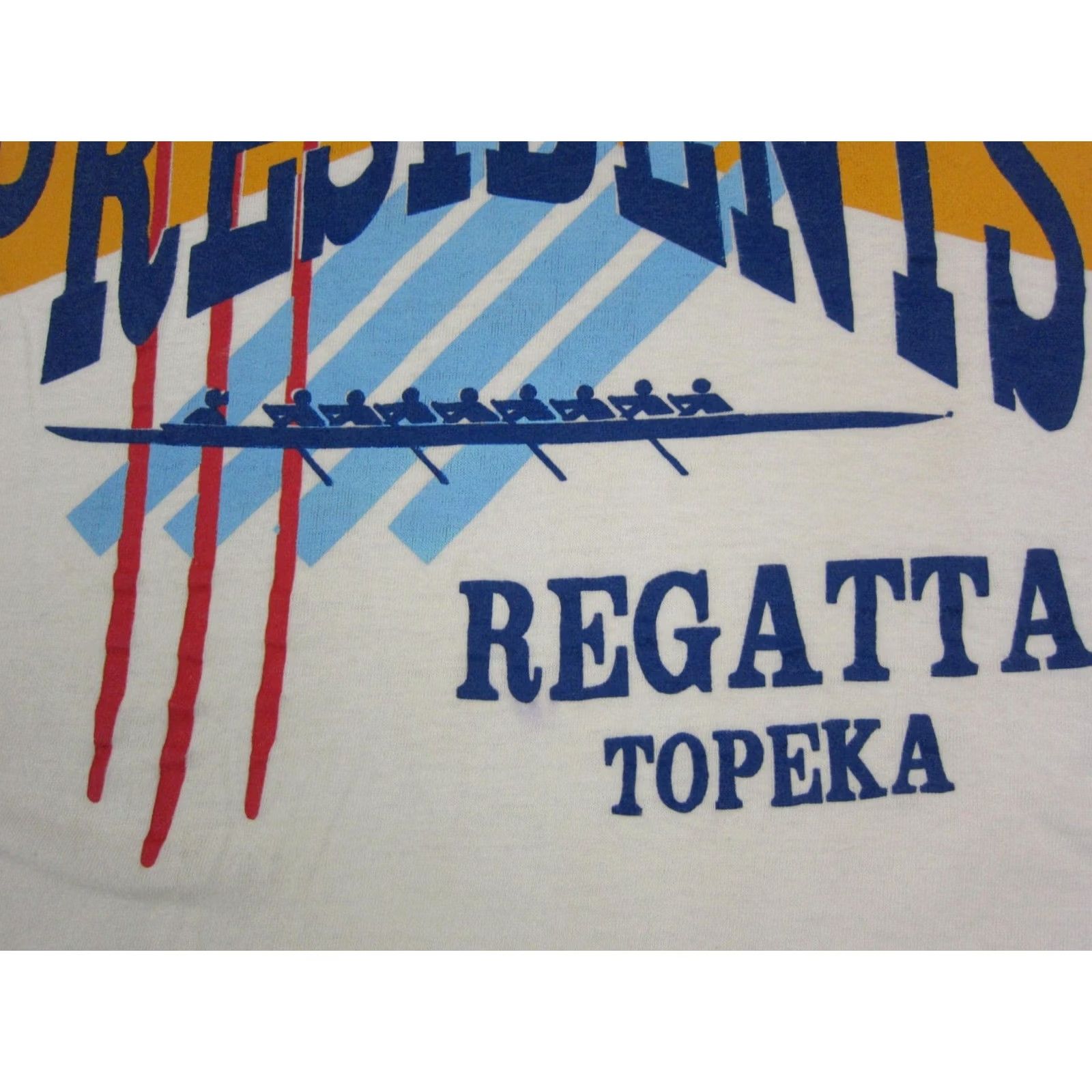 Vintage VINTAGE Center Cut Tank Top Shirt Mens Medium White Presidents Regatta Topeka Row Size US M / EU 48-50 / 2 - 3 Thumbnail