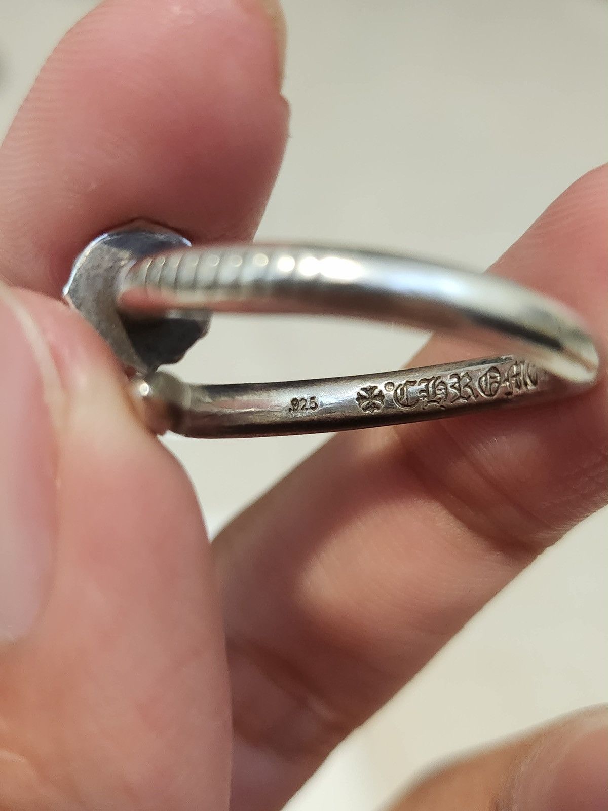 Chrome Hearts Nail Ring Cross Ball Ring - threedaughtersproperties.com