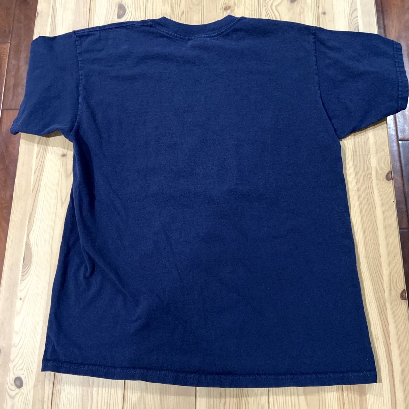 Vintage VINTAGE 90s REAL MEN SING REAL LOUD T-Shirt LARGE Men Cotton Blue 80s 90s Jesus Christian Shirt Mens Size US L / EU 52-54 / 3 - 6 Thumbnail