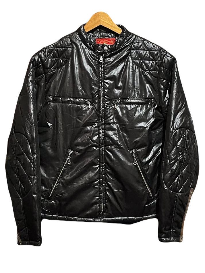Toyo Enterprises 2000s Indian Motorcycle Puffer Down Collarless Biker Size US M / EU 48-50 / 2 - 1 Thumbnail