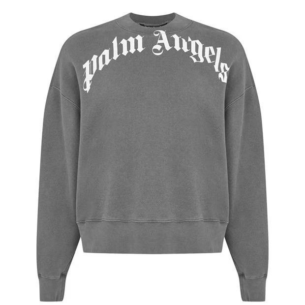 image of Palm Angels O1G2R1Mq0524 Logo Sweatshirts In Grey, Men's (Size XL)