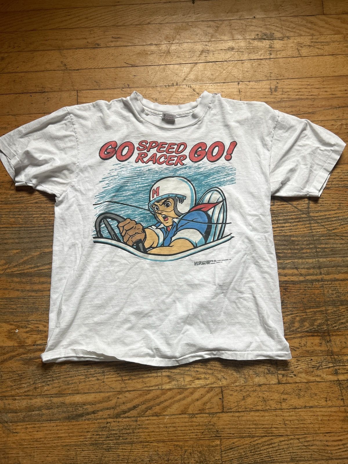 image of Vintage Speed Racer Tee 1992 in White, Men's (Size XL)