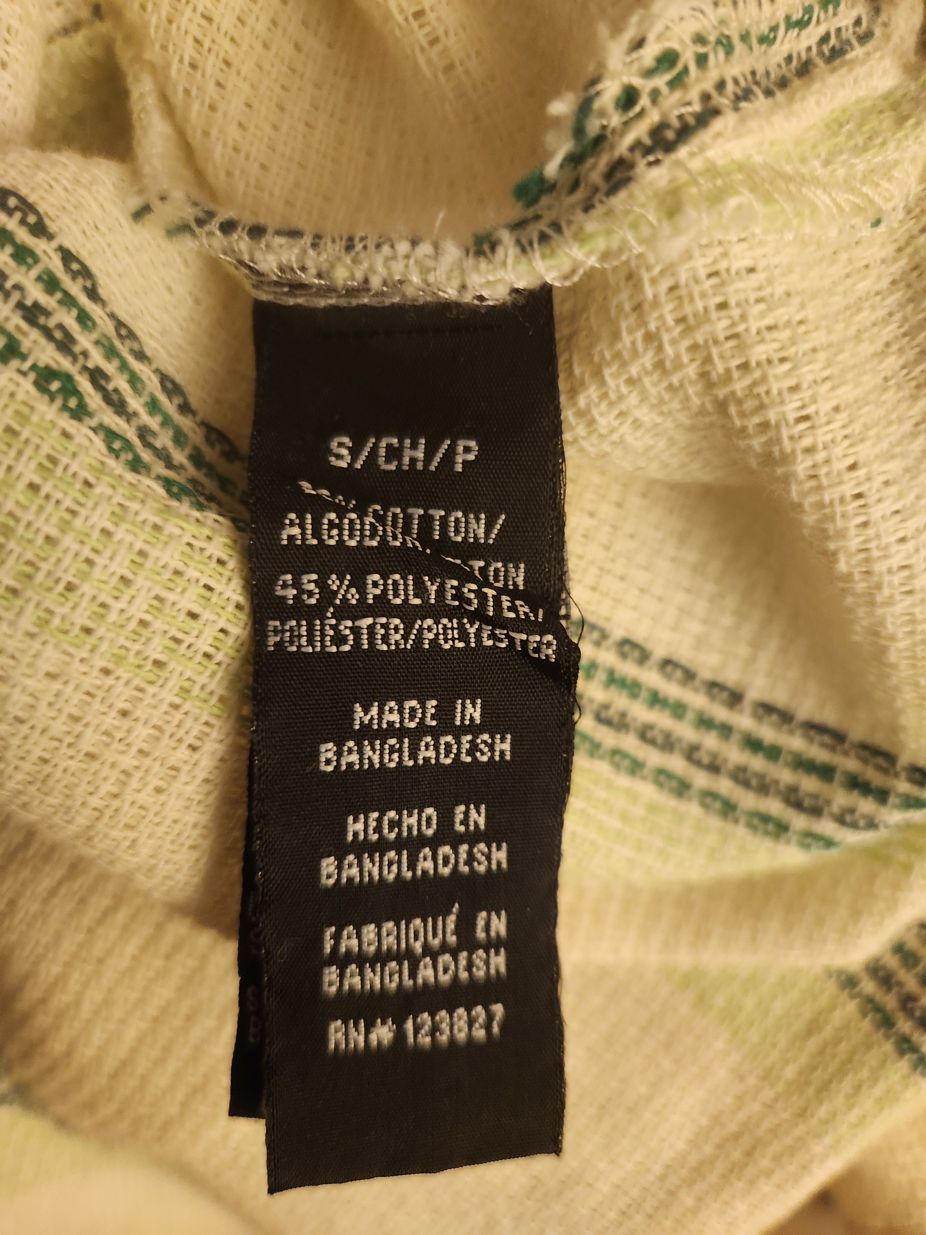 Other Vtg Malibu Cotton Green & White Striped SS Sleeve Shirt Size US S / EU 44-46 / 1 - 4 Thumbnail