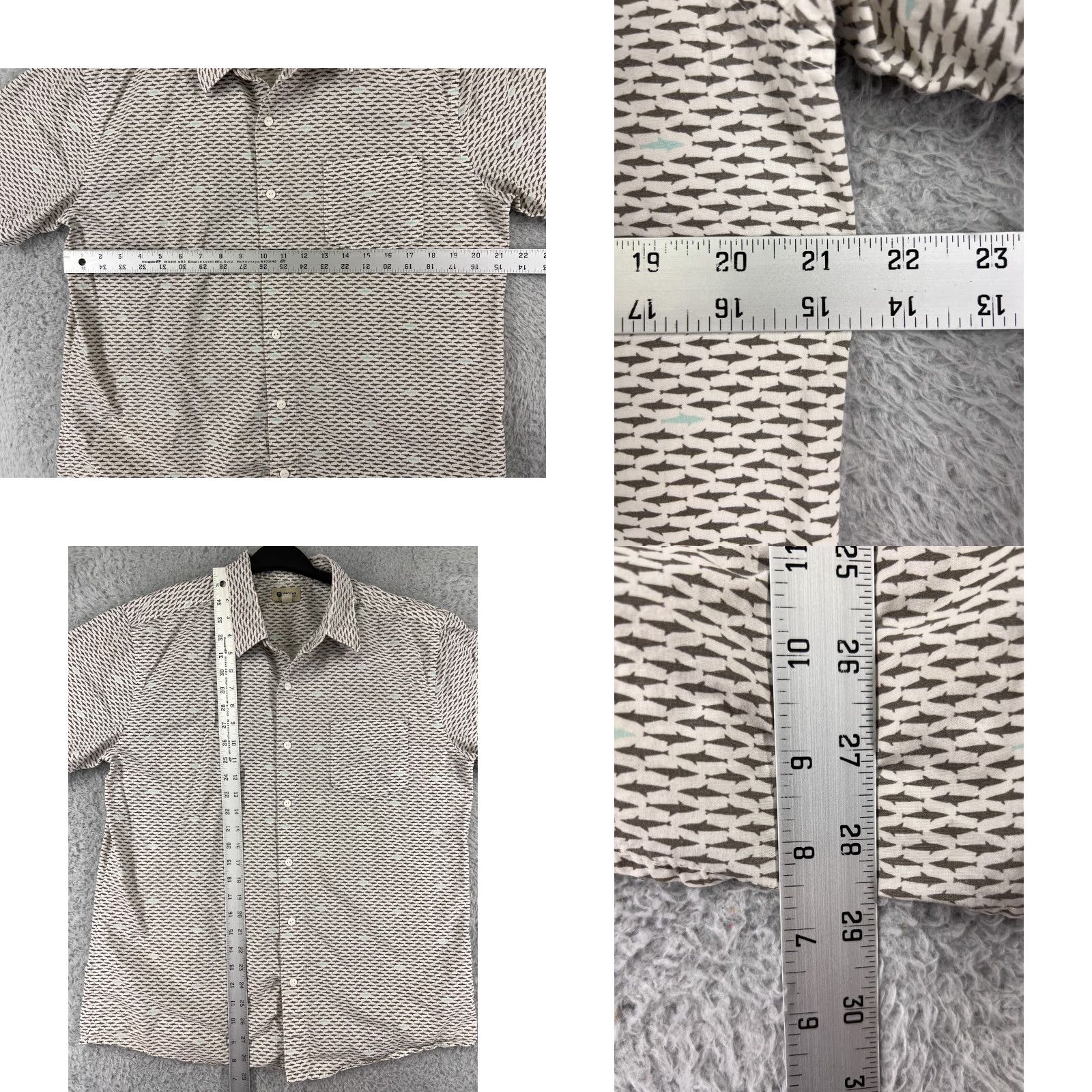 Haggar Haggar Button-Up Shirt Mens Large White Hawaiian Aloha Beach Vacation Resort 100% Cotton Short Sleeve Shirt Mens White Haggar Size US L / EU 52-54 / 3 - 9 Thumbnail