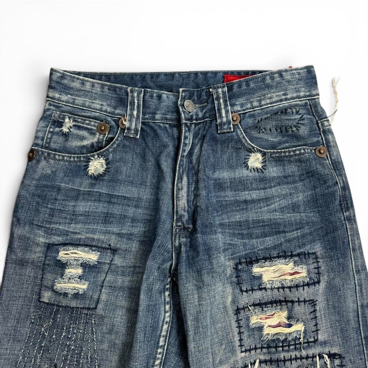 Vintage Vintage Patchwork Distressed Denim Size US 30 / EU 46 - 8 Thumbnail
