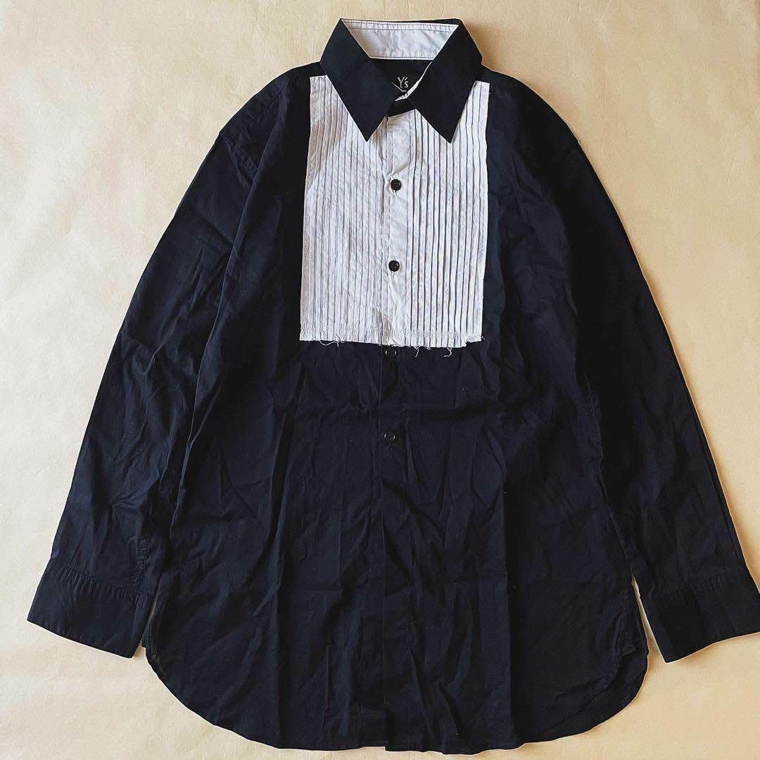 Y's ⭐Y's Yohji Yamamoto Runway Sample Black White tuxedo shirt Size US L / EU 52-54 / 3 - 3 Thumbnail