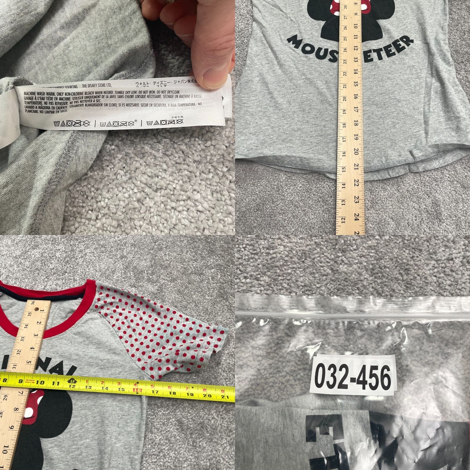 Disney Disney Minnie Mouseketeer Polka T-Shirt Women XS Gray Crew Neck Short Sleeve Tee Size XS / US 0-2 / IT 36-38 - 8 Thumbnail
