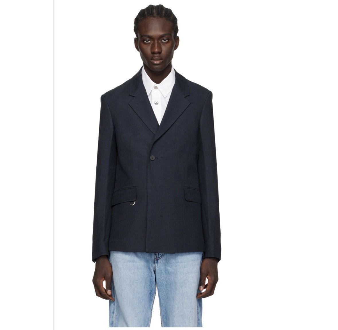 Jacquemus Jacquemus Navy 'La Veste Melo' Jacket Blazer Size US M / EU 48-50 / 2 - 1 Thumbnail