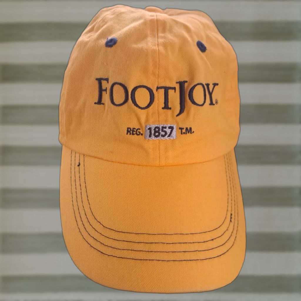 Footjoy FootJoy Golf Hat EUC Yellow Adjustable Cotton Men Stitched Birdie 1857 Adjustable Pattern Solid Style Golf Hat Men Yellow Birds Eye View Size ONE SIZE - 1 Thumbnail