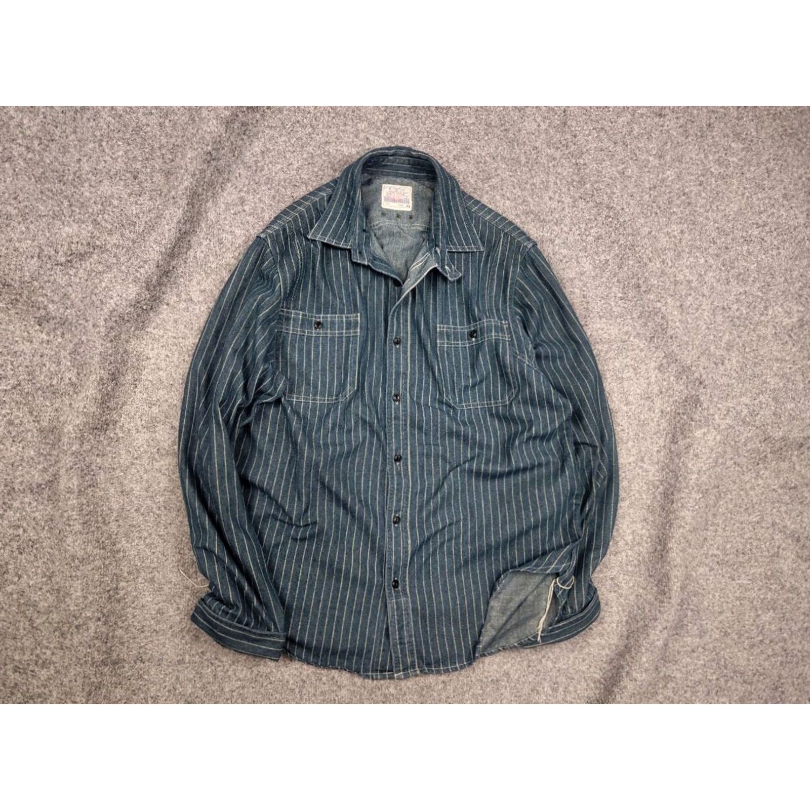 Vintage Non Stock Flyer Japan Wabash Vent Hole Vintage Style Work Shirt Size US XXL / EU 58 / 5 - 2 Thumbnail