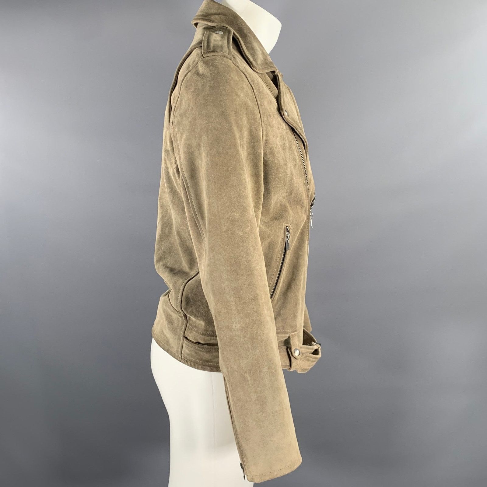 Iro IRO Size M Beige Leather Motorcycle Jacket Size US M / EU 48-50 / 2 - 3 Thumbnail