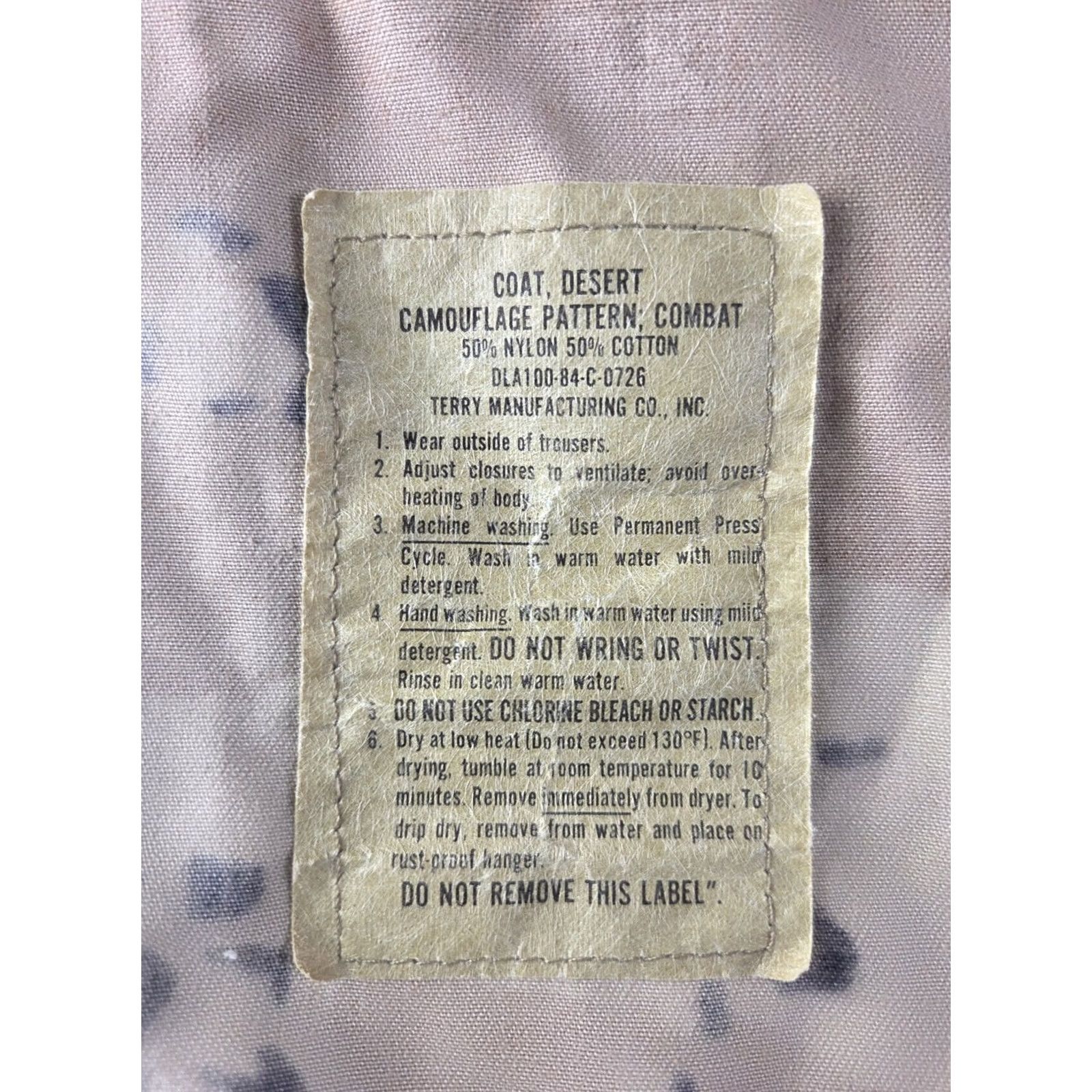 CHOCOOLATE VINTAGE U.S. MILITARY Desert CAMO Combat Coat BDU Med/Short Jacket Mens Brown 1984 Canvas Cotton Blend Mid-Length Button Regular Front Size US M / EU 48-50 / 2 - 5 Thumbnail