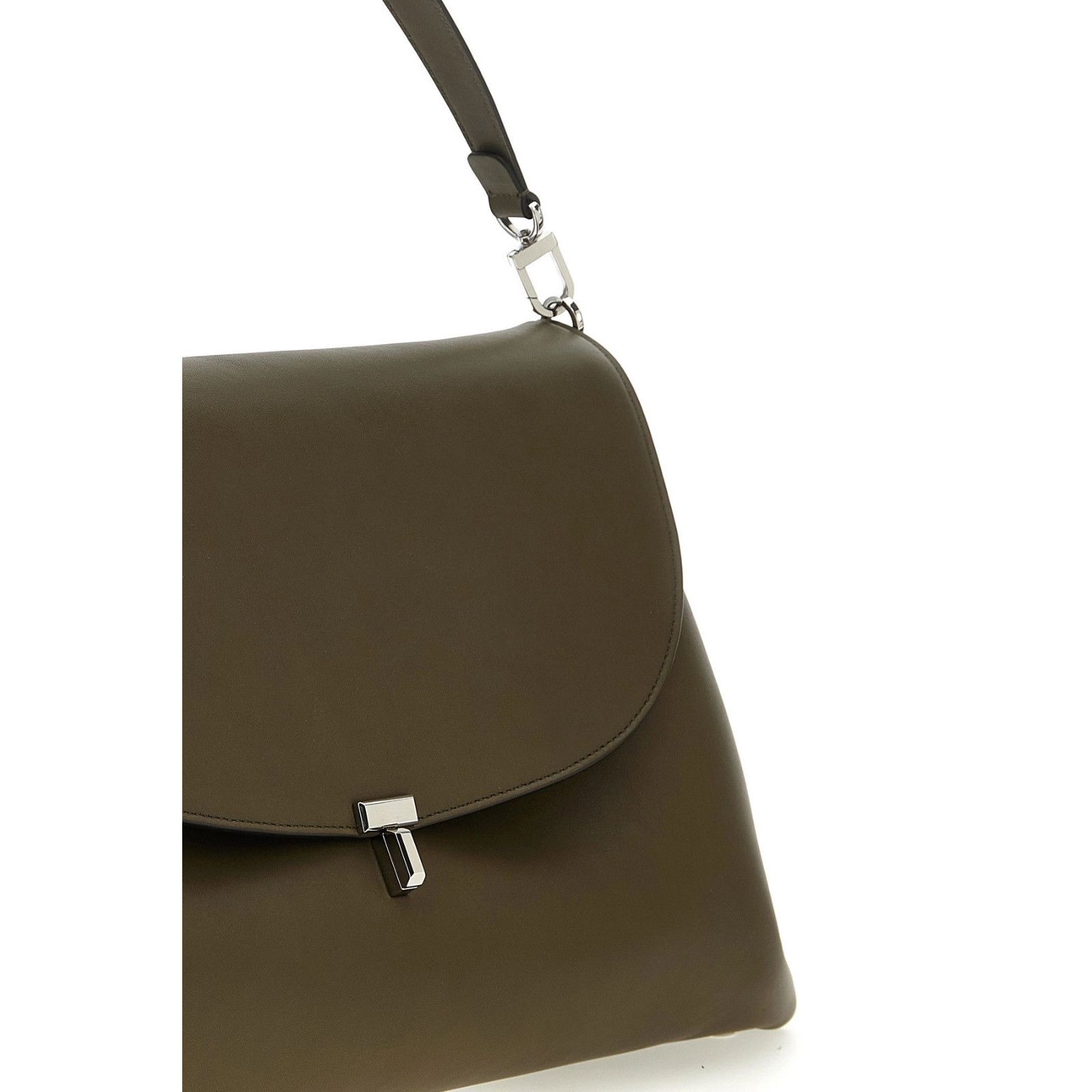 Toteme TOTEME T-Lock Gray Leather Shoulder Bag New Size ONE SIZE - 3 Thumbnail