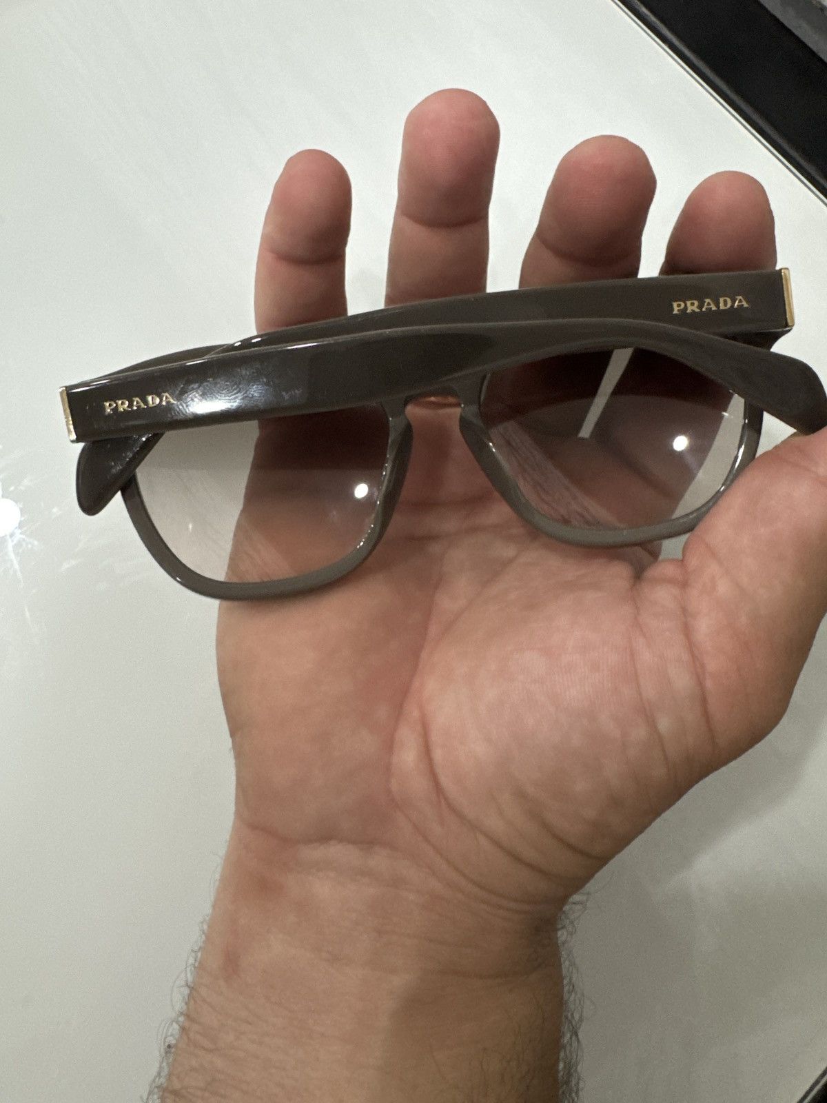 Prada Prada Sunglasses OPR17RS UAM4KO Rubber Grey Size ONE SIZE - 13 Thumbnail