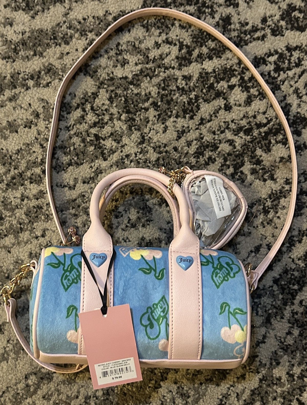 Juicy Couture Juicy Couture Retro Juicy Cherry Mini Bag Blue Gleam Multi Size ONE SIZE - 3 Thumbnail