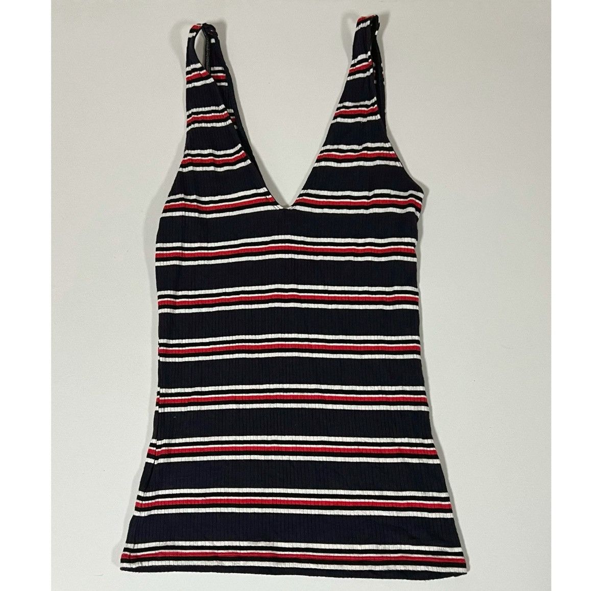 Express Express Striped V-Neck Stretch Tank Top Camisole Size S ♥️✨ Size S / US 4 / IT 40 - 3 Thumbnail