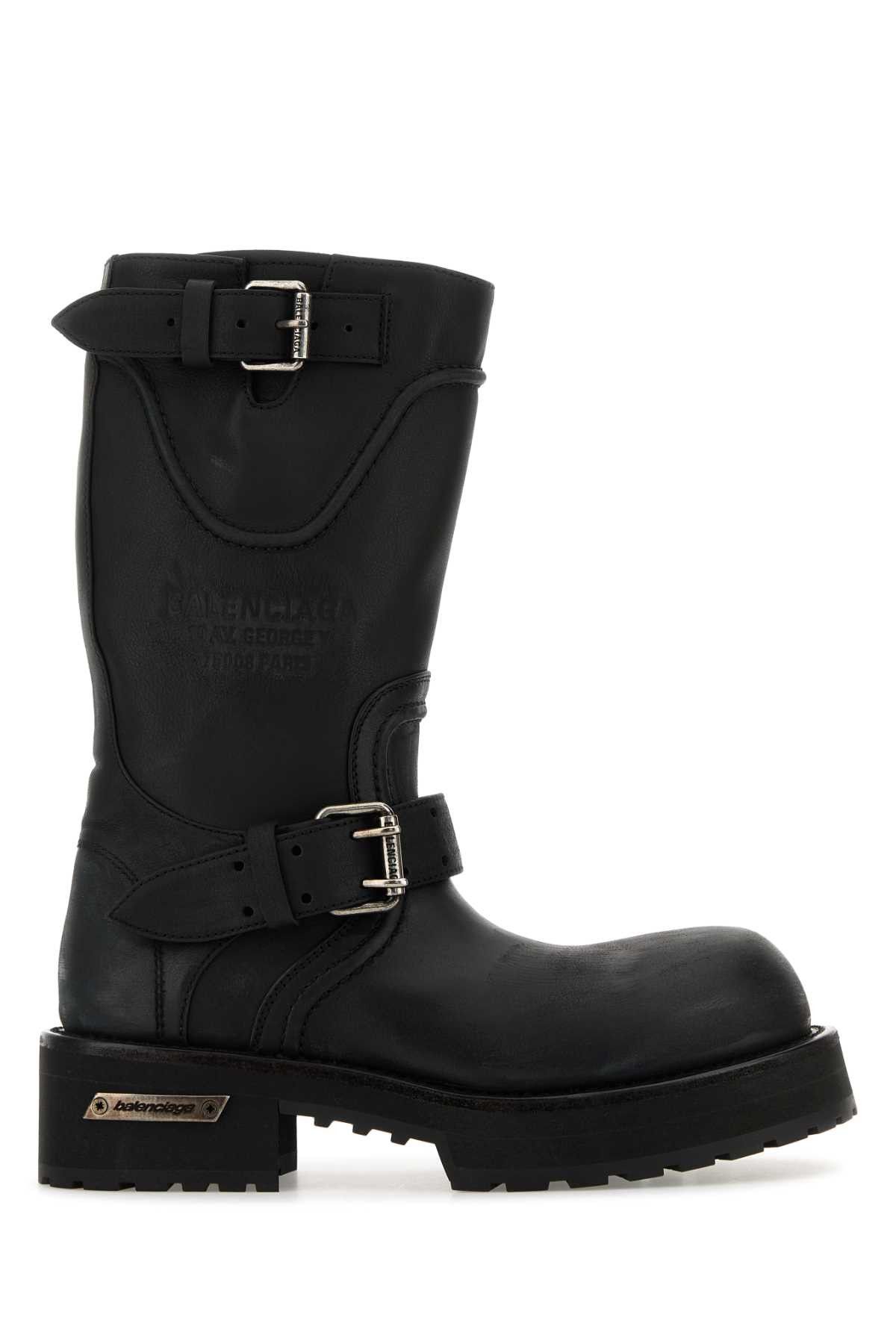Balenciaga Black Leather Venom Boots Size US 8 / IT 38 - 1 Thumbnail