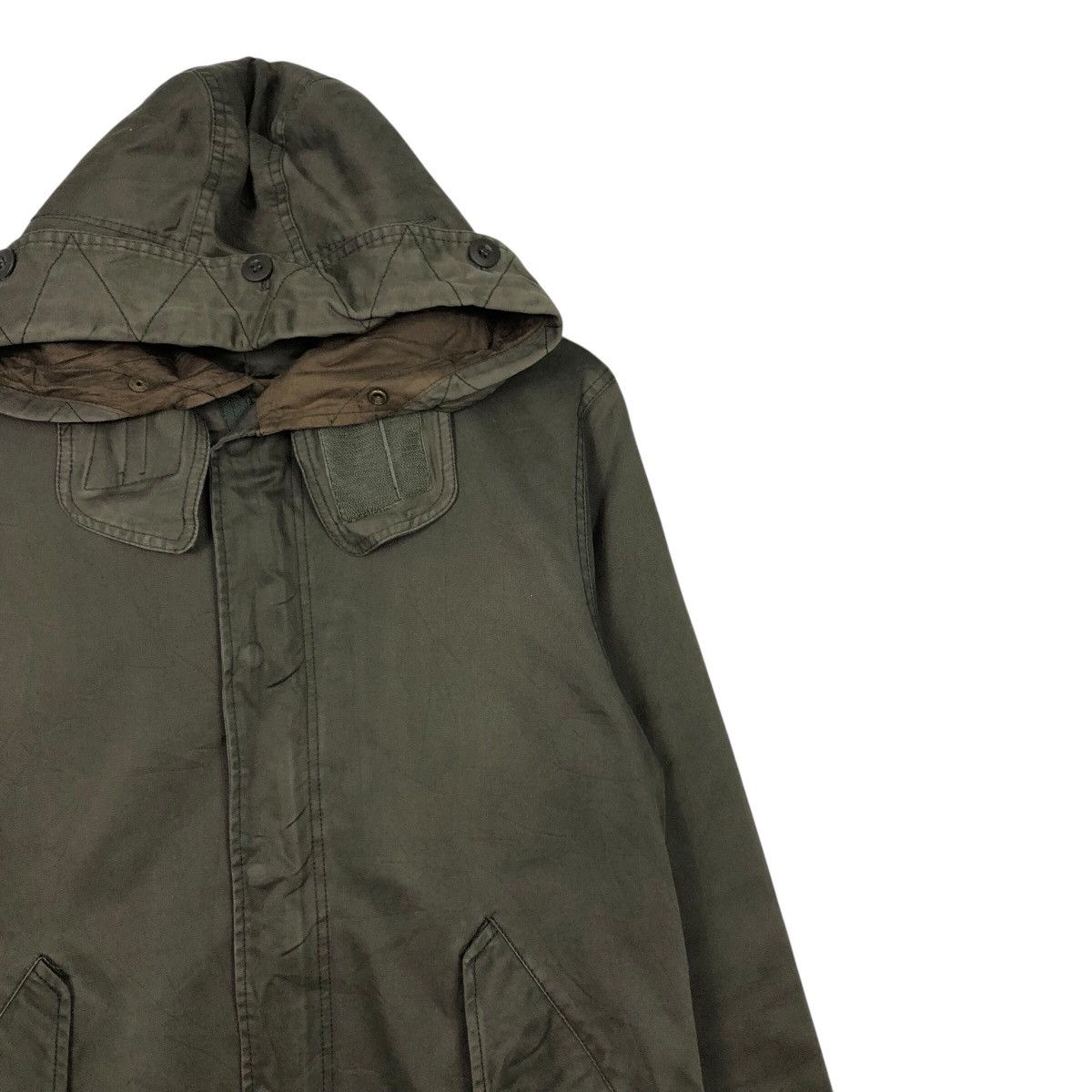 Hysteric Glamour 📌Rich Green Military Biker Jacket Zipper Hoodie Slick Punk Size US M / EU 48-50 / 2 - 7 Thumbnail