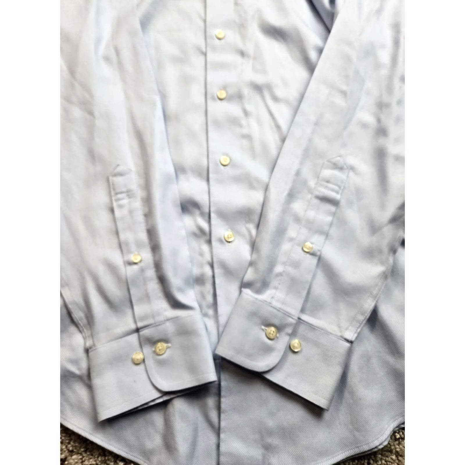 Brooks Brothers Brooks Brothers Regent Dress Shirt 15.5-4/5 Mens Blue Button Up Long Sleeve - Cotton, Non-Iron, Regular Fit, Classic, Casual, Business Size 42R - 3 Thumbnail