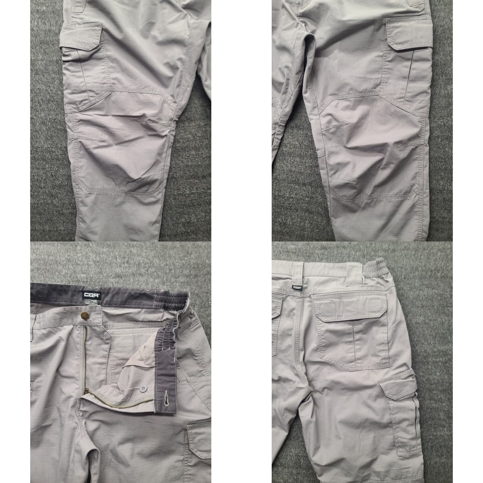Vintage CQR Tactical Pants Mens 36x30 Relaxed Fit Ripstop Cargo Pocket Canvas Cotton Polyester Army Outdoors Workwear Size US 36 / EU 52 - 8 Thumbnail