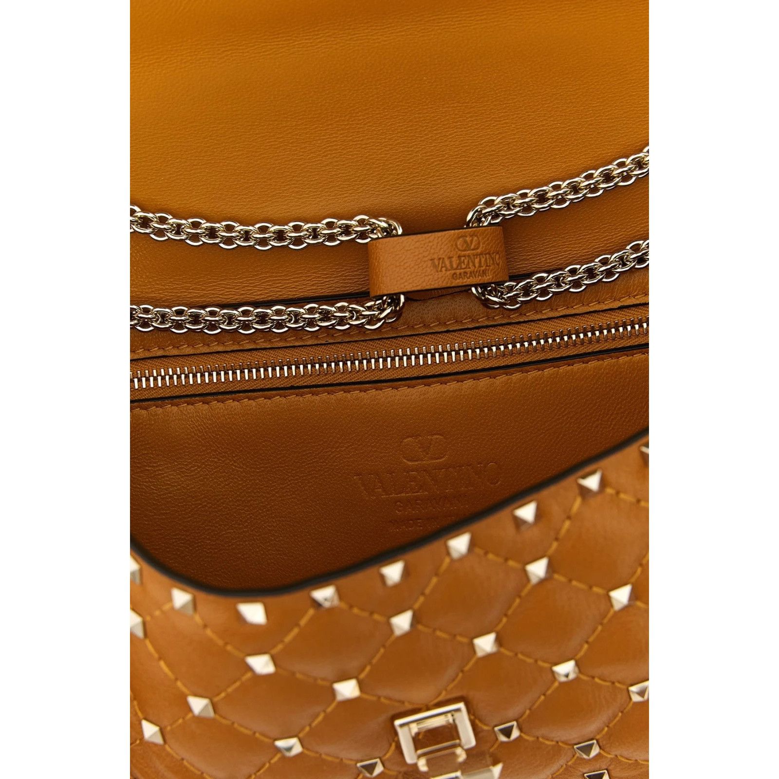 Valentino VALENTINO GARAVANI Rockstud Spike Medium Orange Leather Shou Size ONE SIZE - 4 Thumbnail