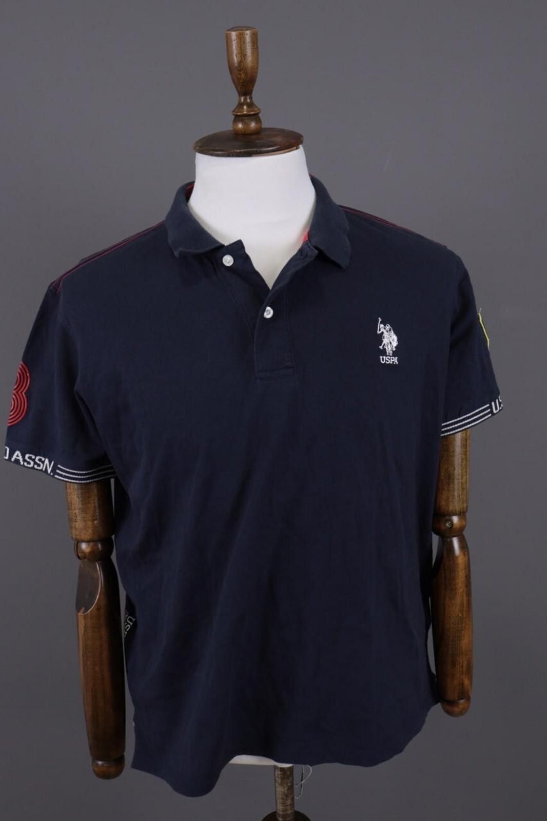 U.S. Polo Assn. U.S.Polo Assn Stretch Fit Blue USA Flag Polo Shirt Size XXL Size US XXL / EU 58 / 5 - 1 Thumbnail