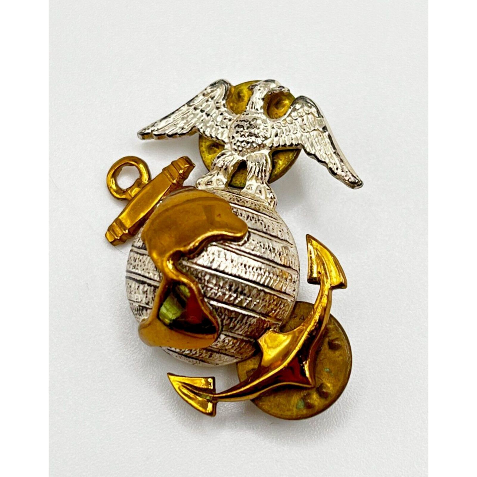 The Unbranded Brand 10k Gold Filled and Sterling Marine Corps EGA Collar Badge Size ONE SIZE - 1 Thumbnail
