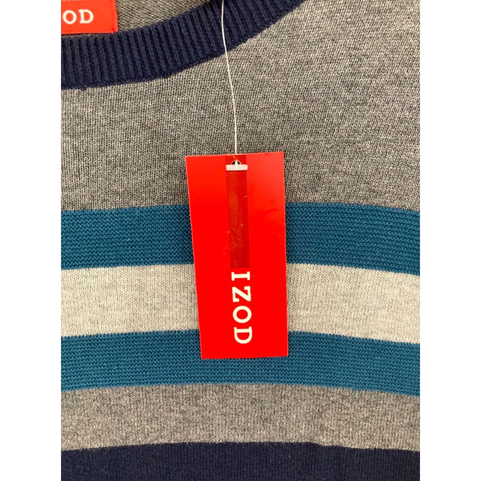 Izod VINTAGE IZOD Mens Sweater XL Crew Neck Pullover 100% Cotton Gray Preppy Casual Fall Winter Size US XL / EU 56 / 4 - 6 Thumbnail