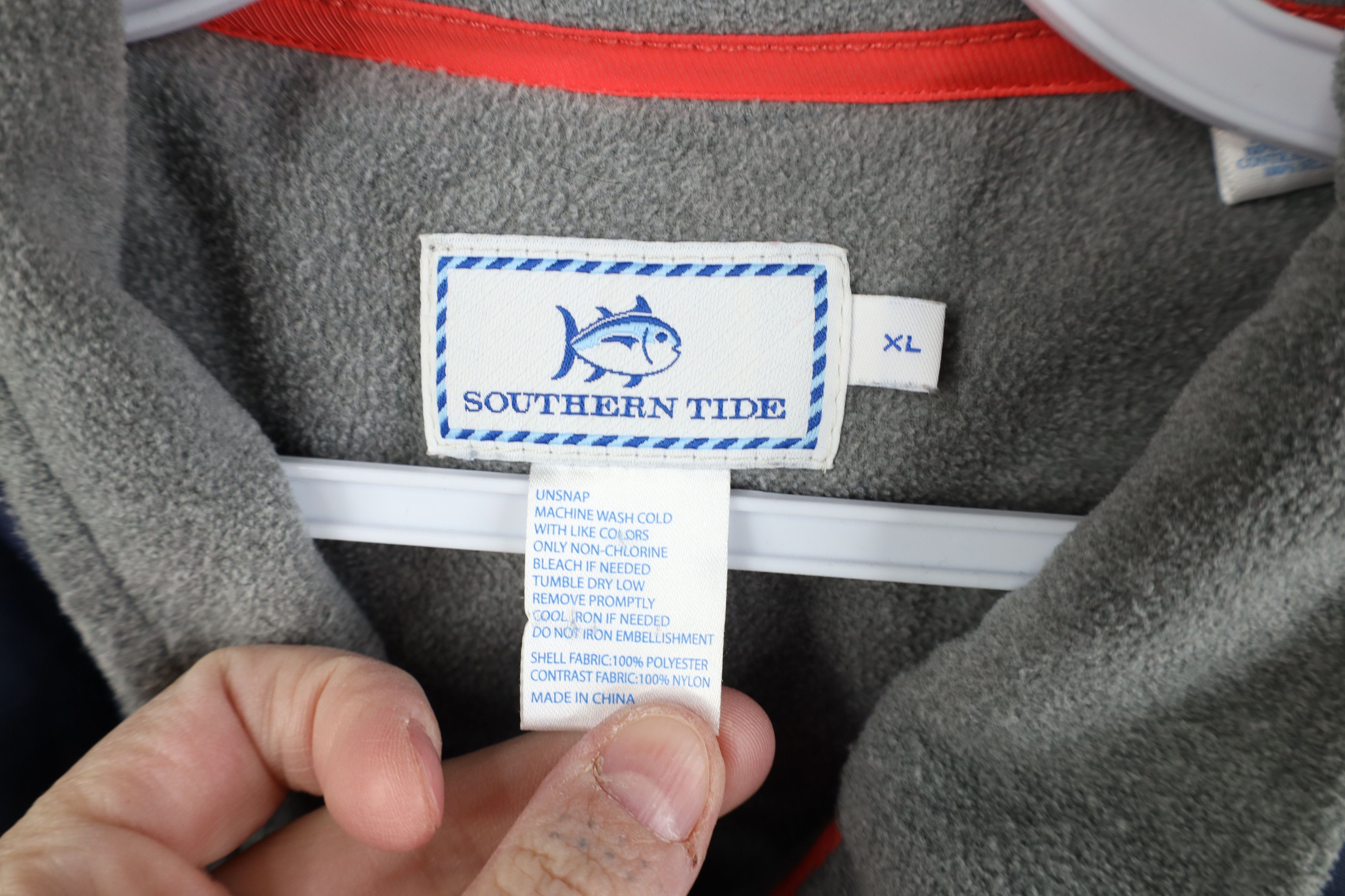 Southern Tide Southern Tide Color Block Snap Button Fleece Pullover Jacket Size US XL / EU 56 / 4 - 8 Thumbnail